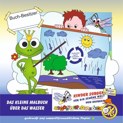 Book cover of the little coloring book about water